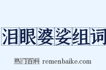 泪眼婆娑组词是什么意思的图片